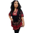 Bata Indiana estilo Poncho Bordado Batik Plus Size PU 009