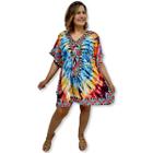 Bata Kaftan Indiana Digital com Brilhos Estampada Boho Luxo