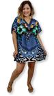 Bata Kaftan Indiana Estampa Floral Saída de Praia Plus Size 6954