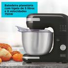 Batedeira planetária orbital 5l black decker 750w 8 velocidades 127v