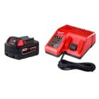 Bateria 18v 5ah Ions De Litio Xc + Carregador Multi Bivolt 48-5950 Milwaukee