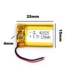 Bateria 3,7v Com 120mah 4mm X 15mm X 25mm Carta - KMIG