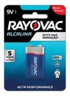 Bateria 9V Rayovac Pilha Alcalina Alta Performance