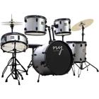 Bateria Acústica 2t Esl Prata Com Banco Ny F1rst - NY-F1RST