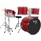 Bateria Acústica 2t Pr Sp Red Sparkle Vermelha Com Banco Ny F1rst F097