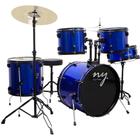 Bateria Acústica New York 2TE Azul com Ferragens Pretas - NY-F1RST