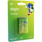 Bateria Alcalina Elgin Sonic 9V 1 unidade 