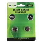 Bateria Alcalina LR44 A76 1154 Ag13 1.5v cartela 2 unidades - FLEX