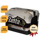 Bateria de Carro Zetta 60 Amperes Selada 18 Meses De Garantia SEM TROCA