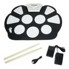 Bateria Eletrônica Musical Drum Dobrável Silicone 2 Pedais - Exbom