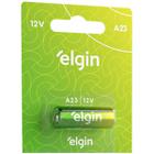 Bateria Elgin A23 12V Alcalina - Cartela com 1 Unidade - Alarme Controle de Portão