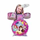 Bateria Infantil Musical com Banquinho - Princesas Disney - Toyng