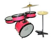 Bateria Infantil Profissional ROCK BABY (AM) - Rosa com Chimbal