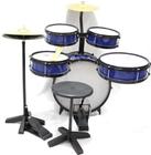 Bateria Infantil Profissional Rock Baby Azul Com Chimbal