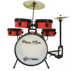 Bateria Infantil Rmv Rock Kids Com Chimbal Vermelho