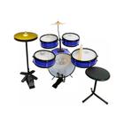 Bateria Infantil Rock Baby Azul Completa Com Chimbal E B 