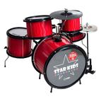 Bateria Infantil Star Kids Vermelha Completa Luen 44001VM