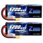 Bateria Lipo Zeee 7,4V 5200mAh 50C - com Capa Rígida e Conector XT60