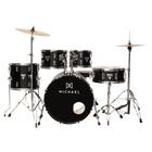 Bateria Michael Trinity DMT220BK Preta com Banco e Pratos