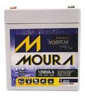 Bateria moura selada 5ah - nobreak estabilizadores alarmes 0485