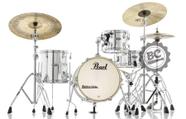 Bateria Pearl Midtown Series Mirror Chrome com Bumbo 16, 1 Tom, Surdo e Caixa Shell Pack