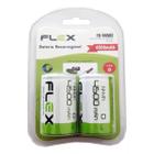 Bateria Pilha D Lr20 Recarregável 1,2v Cartela C/2 4500 Mah - Flex Gold