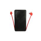 Bateria Powerbank Kaidi KD-956 10.000mAh - Preto Cabo Vermelho