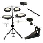 Bateria Praticável de Bateria com 7 Pads + Pedal de Bumbo RMV