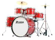 Bateria Premium DX-45J RD DX45J Vermelha Infantil 5 Pecas