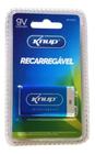 Bateria Recarregável 9 Volts Knup 9v 450mah Original