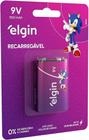 Bateria Recarregável Elgin 9V 250 mAh Cartela com 1 und