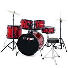 Bateria Spanking Pro Fire Preta Bumbo 20 Completa C/ Ferragem Preta