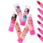 Batom Bala Maquiagem Infantil Colorido Kit 6 Cores Boa Pigmentação Fácil Remoção