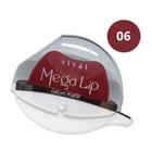 Batom Mega Lip Matte Lip Vivai Formato boca Alta Pigmentação