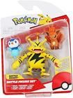 Battle Set 3 Figuras Pokémon Boneco Piplup Electabuzz Vulpix - Sunny