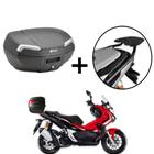 Baú Bauleto Givi E46ntbr - Riviera 46l + Suporte Baú superior Honda ADV 150