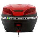 Bau Bauleto Mixs 30 Litros Para Moto Universal Mx30 Com Base de Fixação e Parafusos