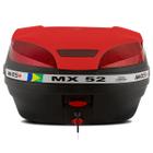 Baú Bauleto Para Moto + Base de Fixação Mixs 52 Litros Mx52