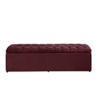 Baú Calçadeira Estofada Imperatriz 1,20 Cm Suede Marsala - Maitê Moda Casa