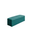 Baú Calçadeira Estofada Raissa 1,38 Cm Suede Azul Turquesa