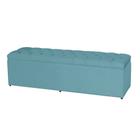 Baú Calçadeira Recamier Para Quarto Cama Jade 138Cm Estofada Suede Diversas Cores - Maitê Moda Casa