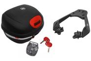 BAÚ MOTO 33L MONOLOCK GIVI E-33N + BAGAGEIRO SCAM Twister 300 Fiberforce Honda Cb 300f