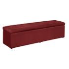 Baú Recamier Calçadeira Helena 158 cm Para Quarto Cama Queen Size Estofada Suede Diversas Cores