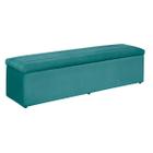 Baú Recamier Calçadeira Para Quarto Cama Helena 100Cm Estofada Suede Diversas Cores