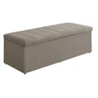 Baú Recamier Calçadeira Para Quarto Cama Vitória 100Cm Estofada Suede Diversas Cores