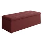 Baú Recamier Calçadeira Para Quarto Cama Vitória 100Cm Estofada Suede Diversas Cores