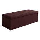 Baú Recamier Calçadeira Para Quarto Cama Vitória 100Cm Estofada Suede Diversas Cores