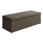 Baú Recamier Calçadeira Para Quarto Cama Vitória 100Cm Estofada Suede Diversas Cores