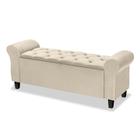 Baú Recamier Estofado Capitonê Dubai Para Cama King 180cm - LH Móveis