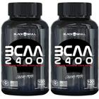 Bcaa 2400mg 100 Caps Caveira Preta Black Skull Kit 2 Potes